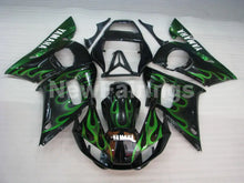 Load image into Gallery viewer, Black and Green Flame - YZF-R6 98-02 Fairing Kit Vehicles &amp; Parts &gt; Vehicle Parts &amp; Accessories &gt; Motor Vehicle Parts &gt;