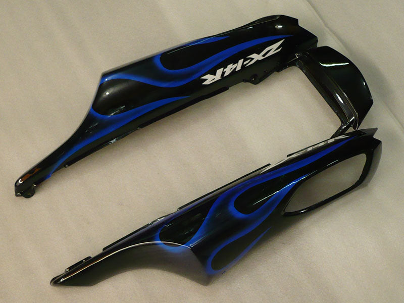 Black and Blue Flame - NINJA ZX-14R 06-11 Fairing Kit