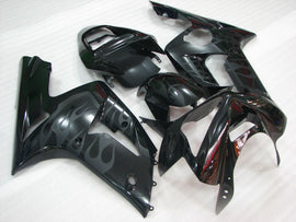 Black and Grey Flame - NINJA ZX-6R 03-04 Fairing Kit