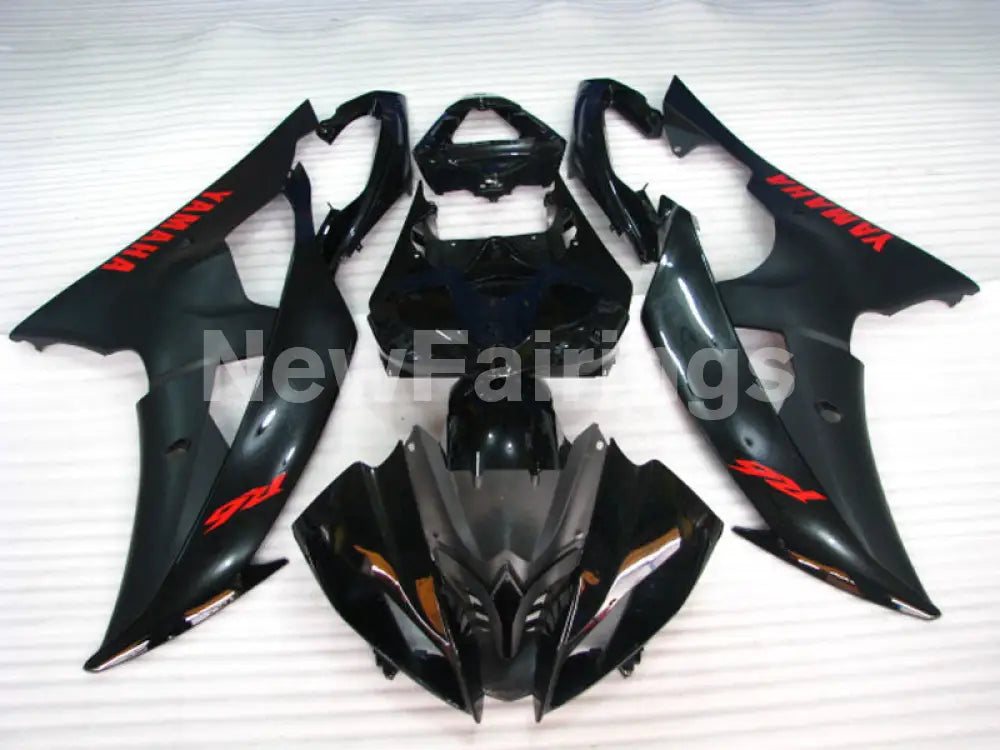 Black and Matte Black Factory Style - YZF-R6 08-16 Fairing Kit Vehicles & Parts > Vehicle Parts & Accessories > Motor