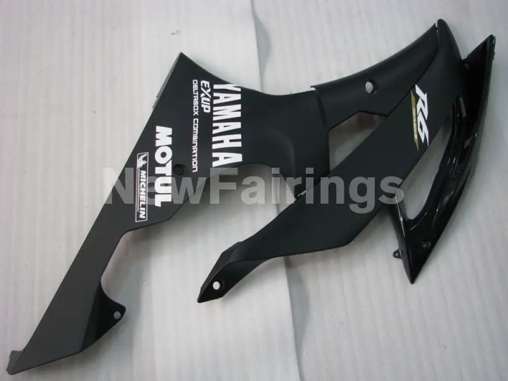 Black and Matte Black with White Stickers Factory Style - YZF-R6 08-16 Fairing Kit Vehicles & Parts > Vehicle Parts &