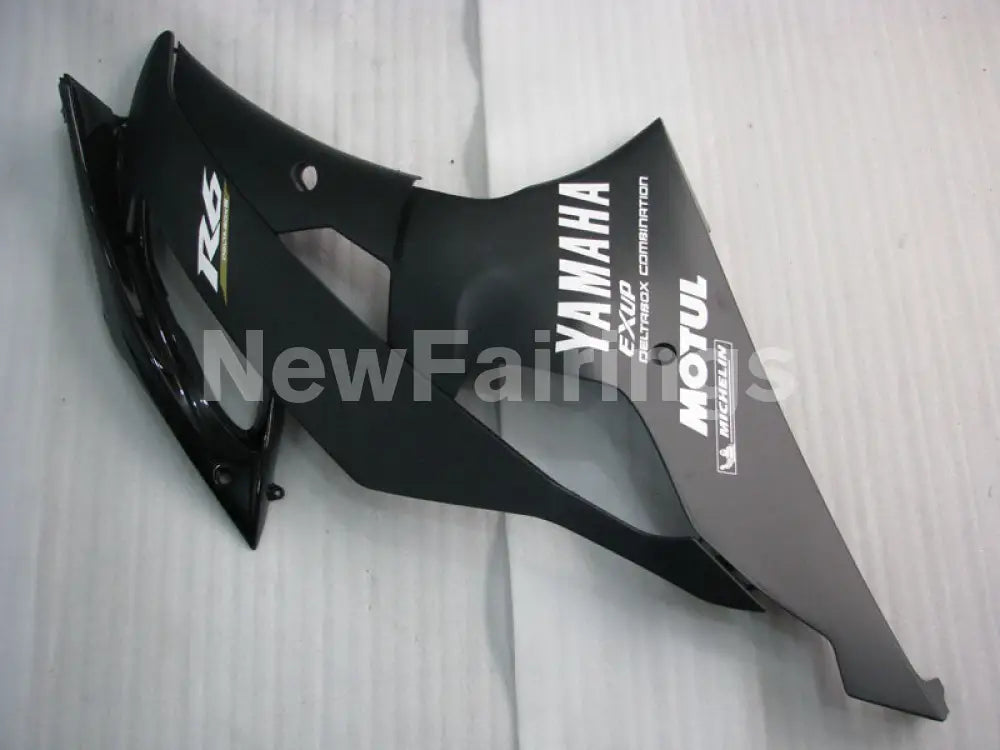 Black and Matte Black with White Stickers Factory Style - YZF-R6 08-16 Fairing Kit Vehicles & Parts > Vehicle Parts &
