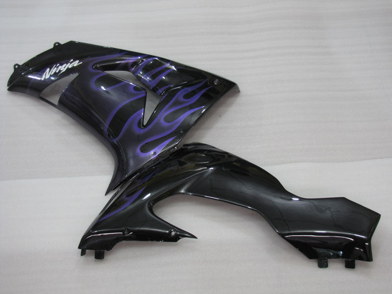 Black and Purple Flame - NINJA ZX-10R 06-07 Fairing Kit