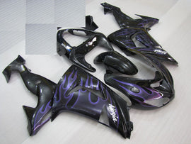 Black and Purple Flame - NINJA ZX-10R 06-07 Fairing Kit
