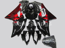 Black and Red Flame - YZF-R6 08-16 Fairing Kit Vehicles & Parts > Vehicle Parts & Accessories > Motor Vehicle Parts >