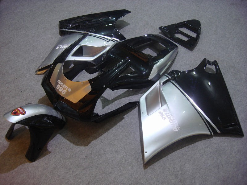 Black and Silver Factory Style - Ducati 996 96-02 Fairing