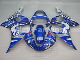 Blue and White FIAT - YZF-R6 03-04 Fairing Kit Vehicles & Parts > Vehicle Parts & Accessories > Motor Vehicle Parts >