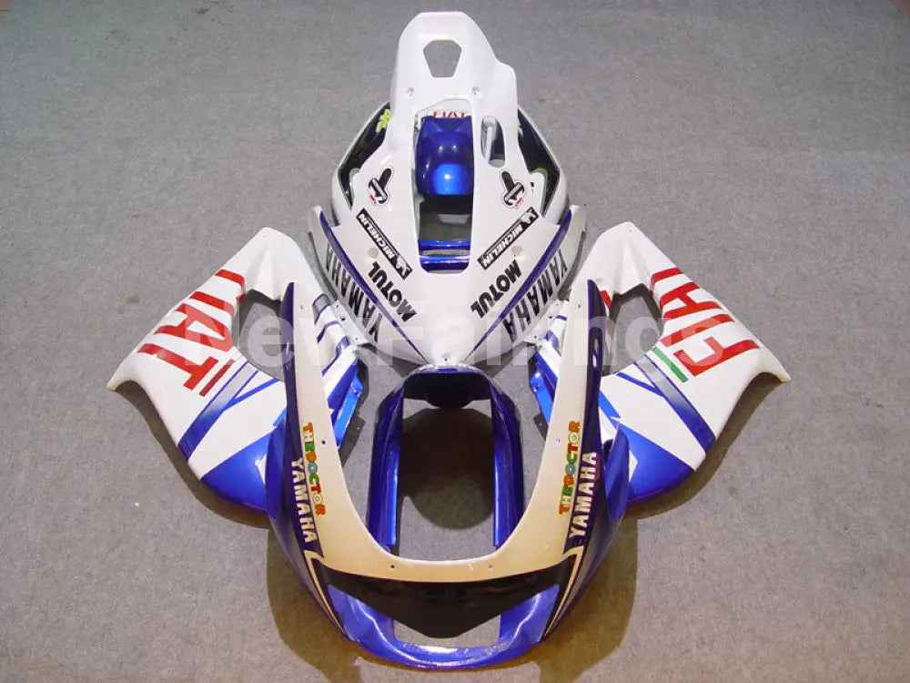 Blue and White FIAT - YZF1000R Thunderace 96-05 Fairing Kit Vehicles & Parts > Vehicle Parts & Accessories > Motor