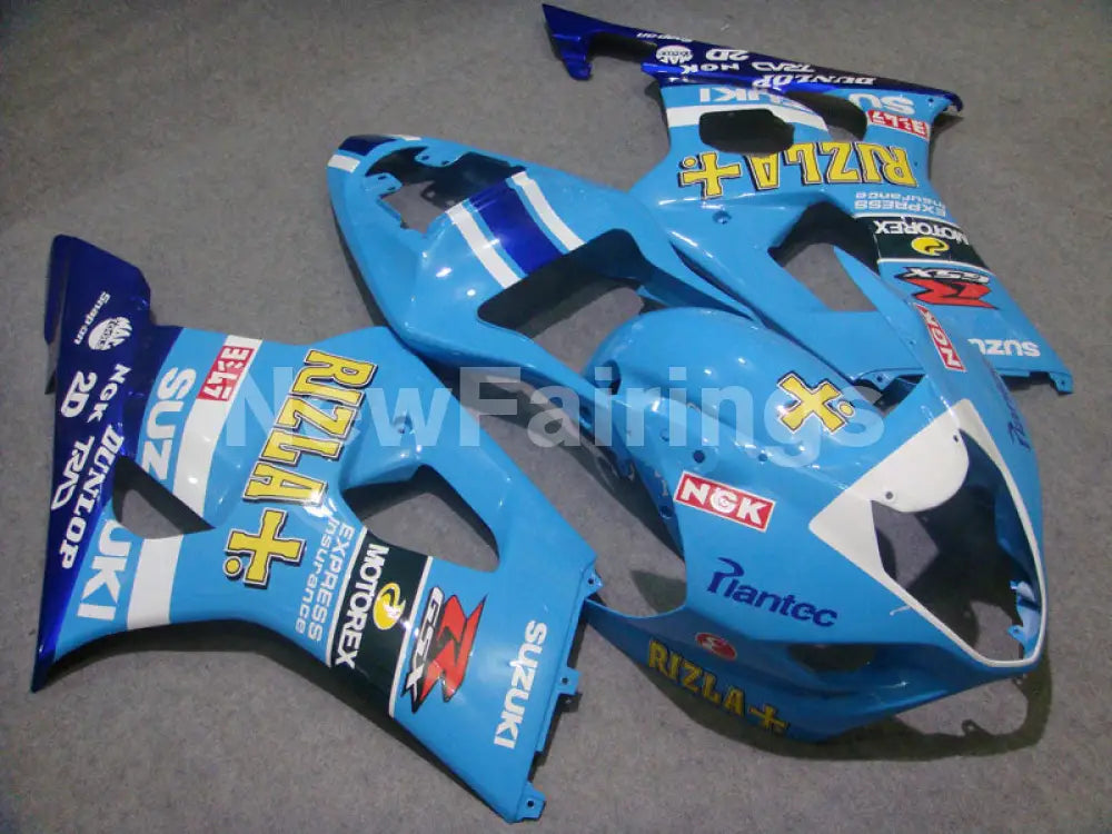 Kit Car Rizla Graphics Blue and White Rizla - GSX-R1000 03-04 Fairing Kit – NewFairing