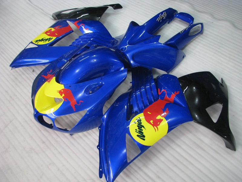 Blue and Black Red Bull - NINJA ZX-14R 06-11 Fairing Kit