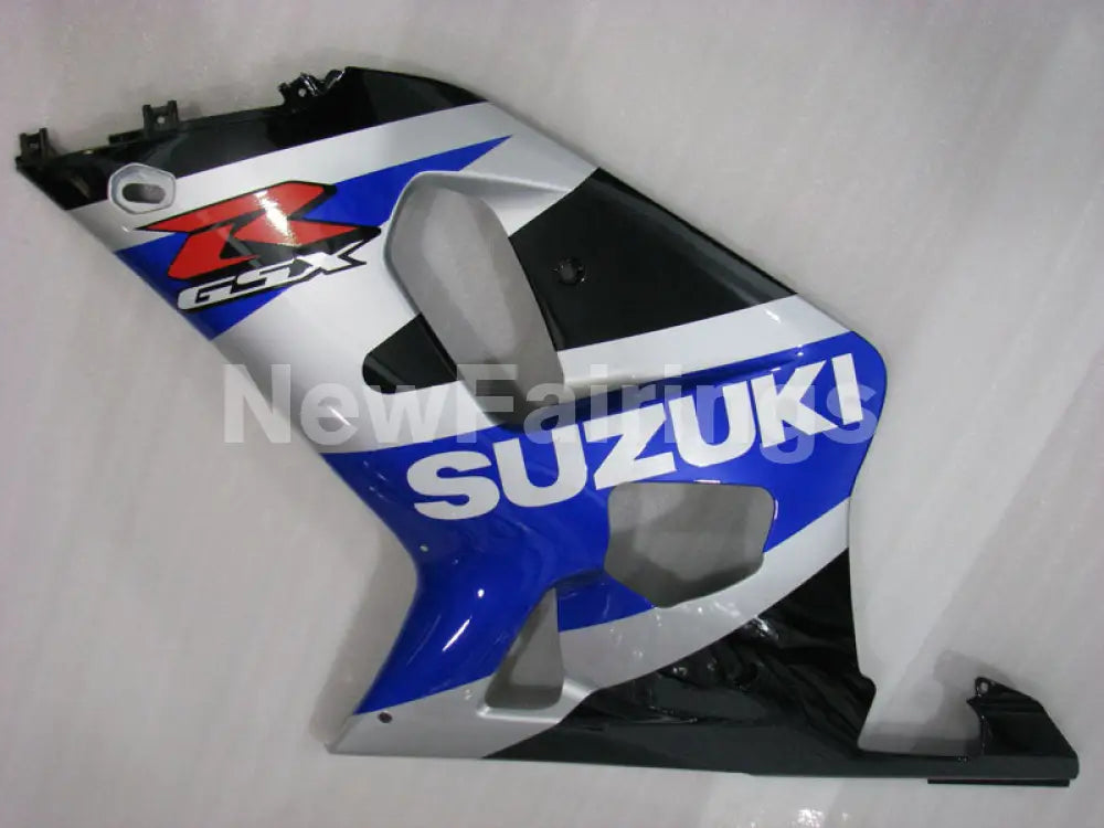 Blue and Silver Black Factory Style - GSX-R600 01-03 Fairing Kit