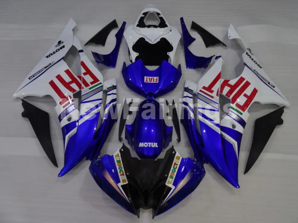 Blue and White FIAT - YZF-R6 08-16 Fairing Kit Vehicles & Parts > Vehicle Parts & Accessories > Motor Vehicle Parts >