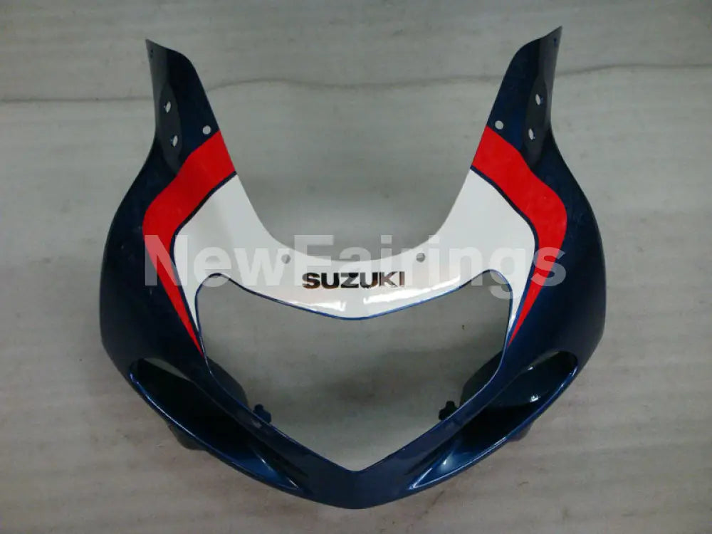Blue and White Red Factory Style - GSX-R600 01-03 Fairing Kit