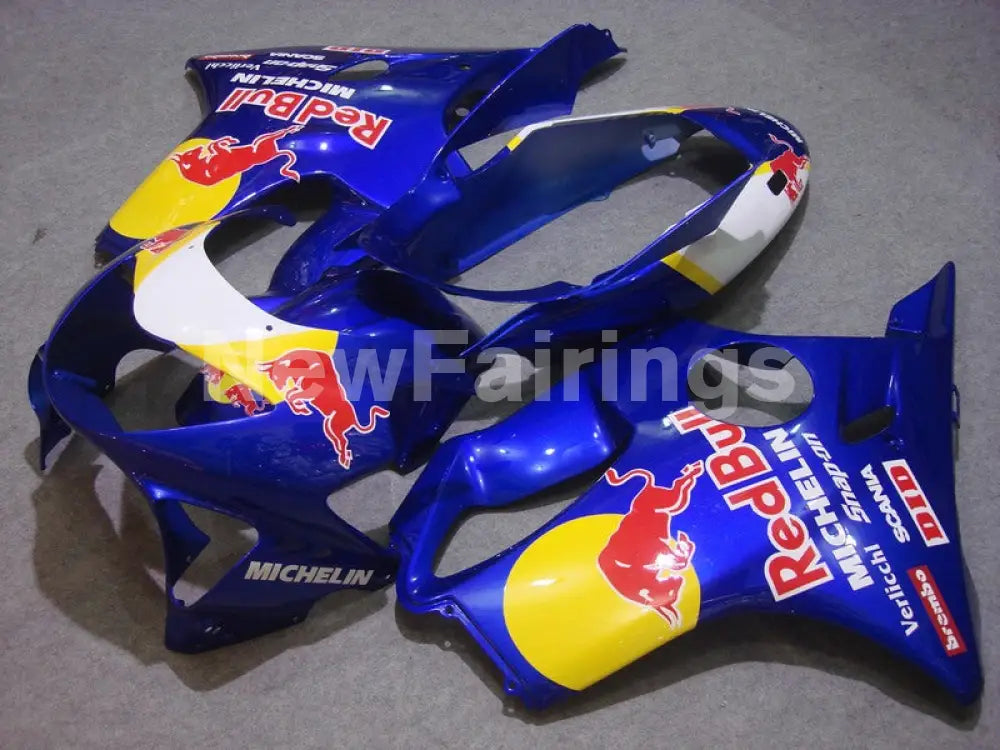 Blue and Yellow Red Bull - CBR600 F4 99-00 Fairing Kit -
