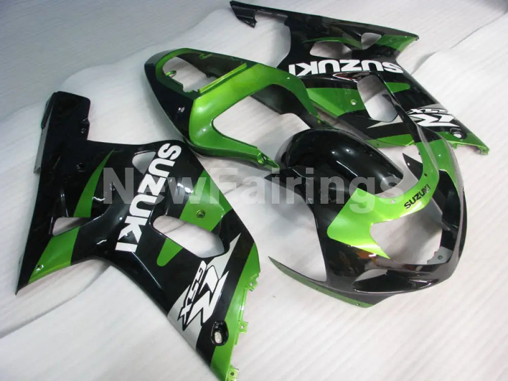 Green and Black Factory Style - GSX-R600 01-03 Fairing Kit