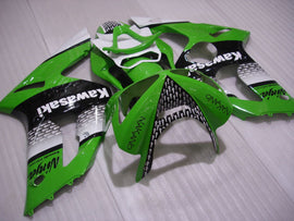 Green and Black FUCHS - NINJA ZX-6R 03-04 Fairing Kit
