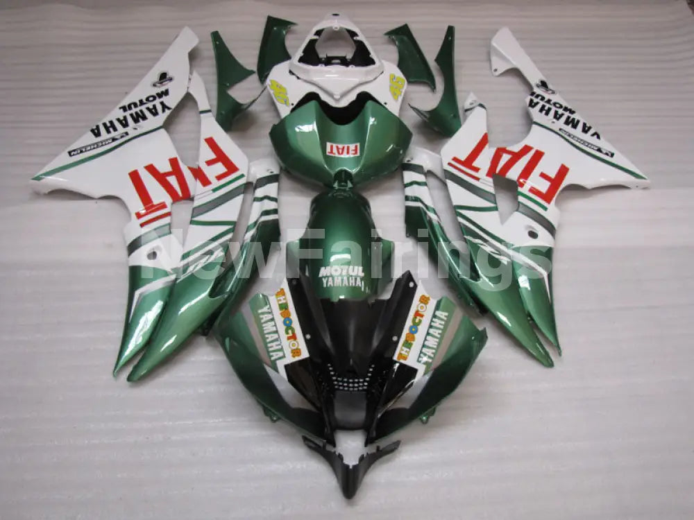 Green and White FIAT - YZF-R6 08-16 Fairing Kit Vehicles & Parts > Vehicle Parts & Accessories > Motor Vehicle Parts >