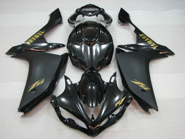 Matte Black and Black with Golden Stickers Factory Style - YZF-R1 07-08 Fairing Kit