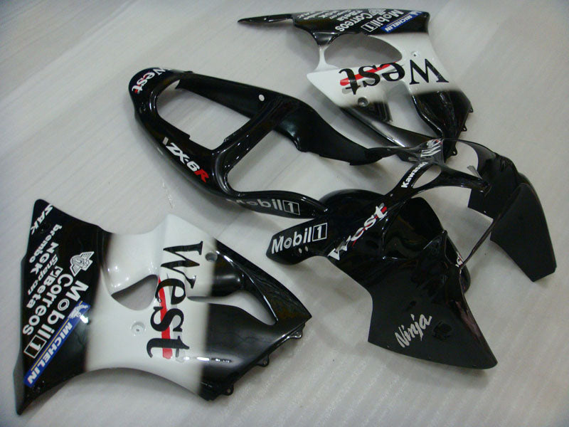 Black and White West - NINJA ZX-6R 00-02 Fairing Kit