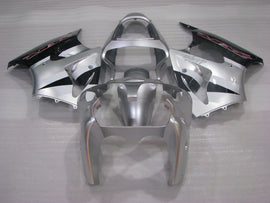 Silver and Black Factory Style - NINJA ZX-6R 00-02 Fairing Kit