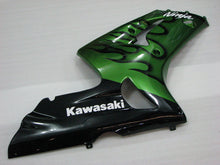 Load image into Gallery viewer, Green and Black Flame - NINJA ZX-6R 03-04 Fairing Kit