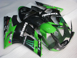 Green and Black Monster - NINJA ZX-6R 03-04 Fairing Kit