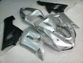 Silver and Matte Black Factory Style - NINJA ZX-6R 05-06 Fairing Kit