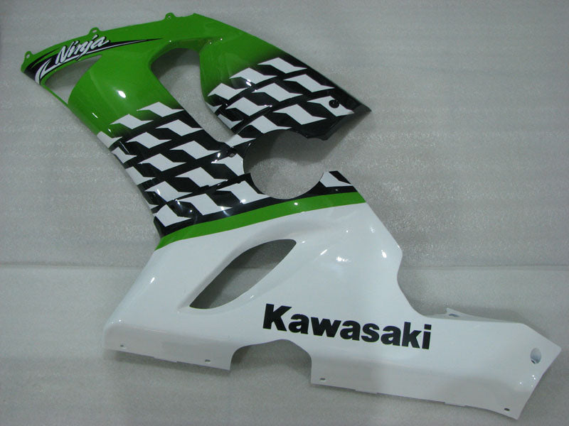 Green and White Factory Style - NINJA ZX-6R 05-06 Fairing Kit