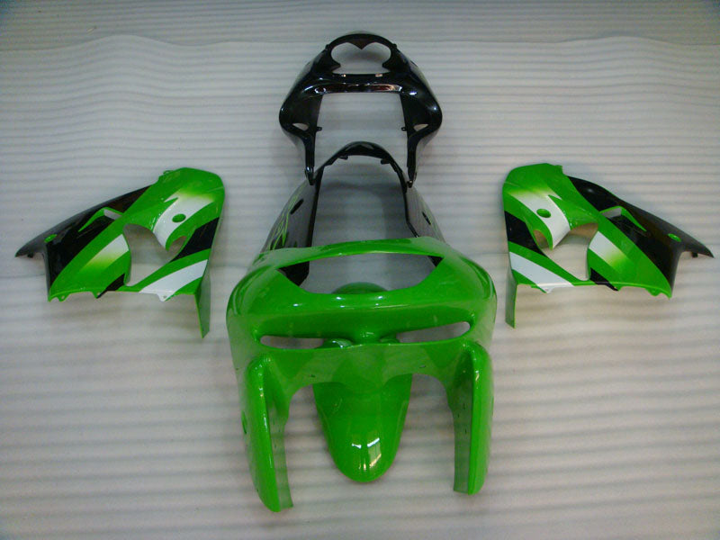 Green and Black White Factory Style - NINJA ZX-9R 98-99 Fairing Kit