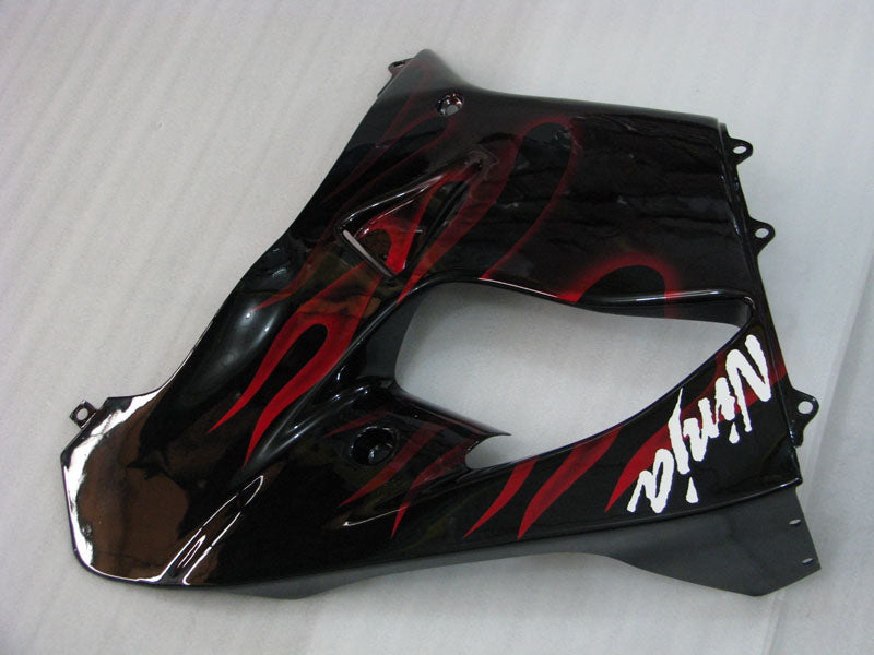 Black Red Flame - NINJA ZX-9R 00-01 Fairing Kit