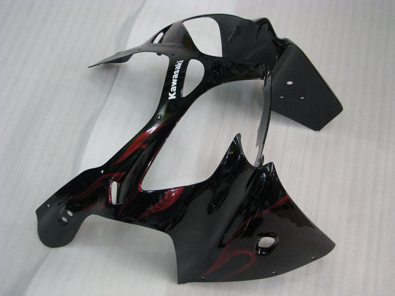 Black Red Flame - NINJA ZX-9R 00-01 Fairing Kit