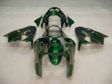 Load image into Gallery viewer, Silver and Green Flame - NINJA ZX-9R 00-01 Fairing Kit