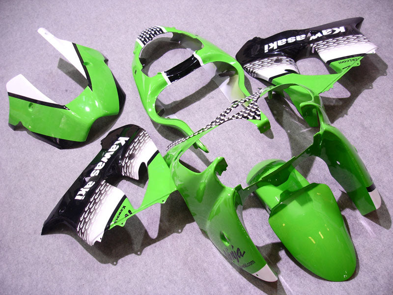 Green and Black White Nakano - NINJA ZX-9R 00-01 Fairing Kit