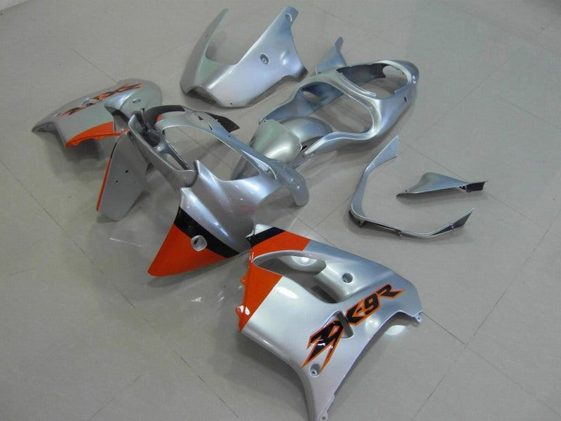 Silver and Orange Factory Style - NINJA ZX-9R 00-01 Fairing Kit