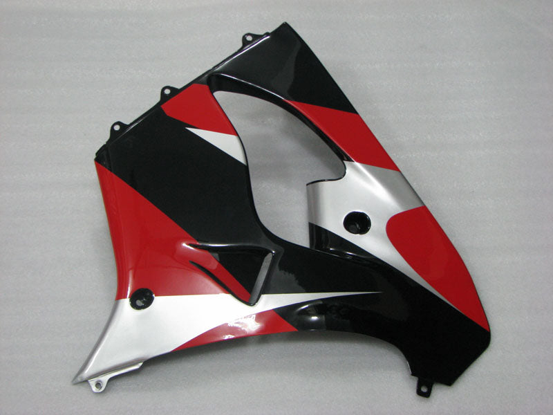 Red and Black Silver Factory Style - NINJA ZX-9R 00-01 Fairing Kit