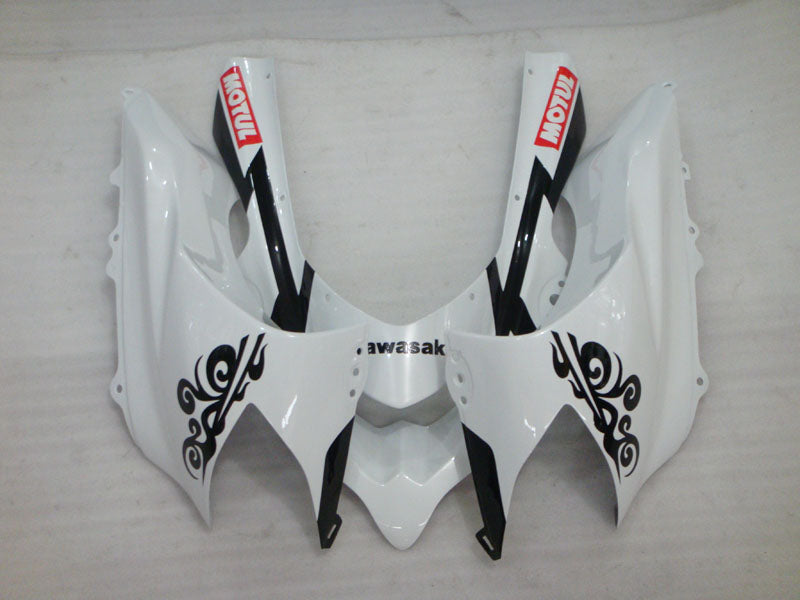 White and Black Corona - NINJA ZX-10R 04-05 Fairing Kit