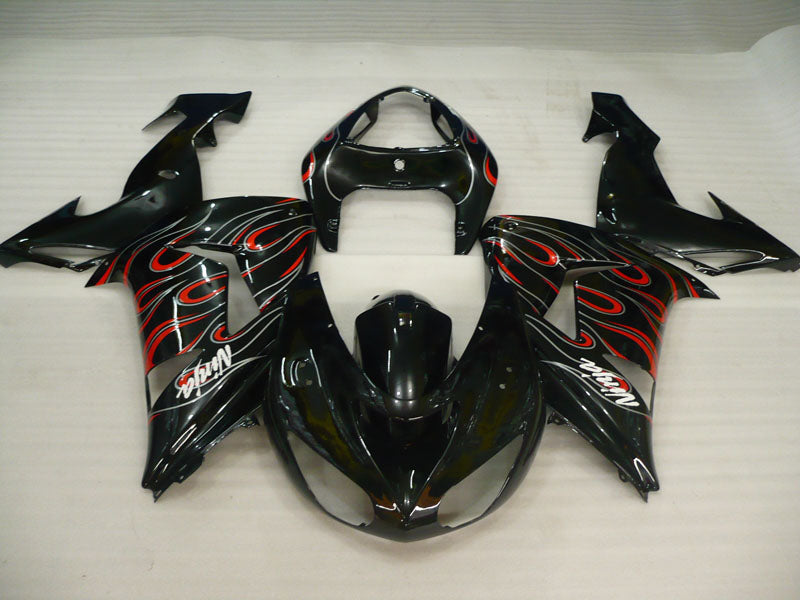 Black and Red Flame - NINJA ZX-10R 06-07 Fairing Kit
