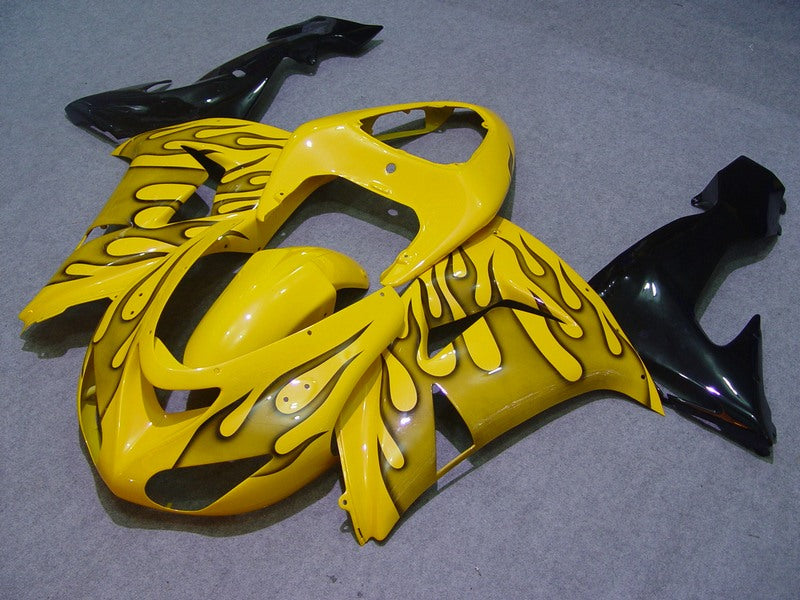 Yellow and Black Flame - NINJA ZX-10R 06-07 Fairing Kit