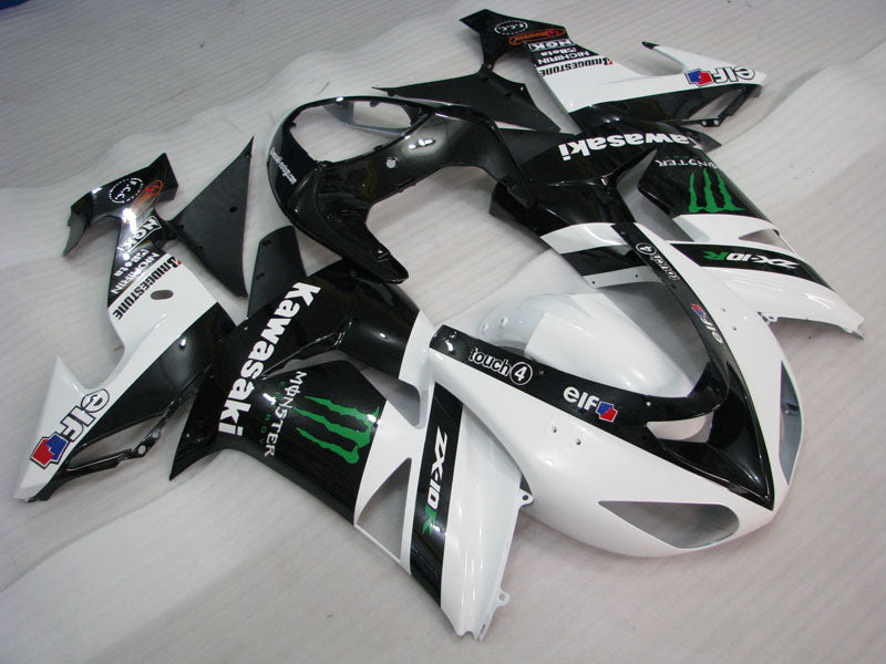 White and Black Monster - NINJA ZX-10R 06-07 Fairing Kit