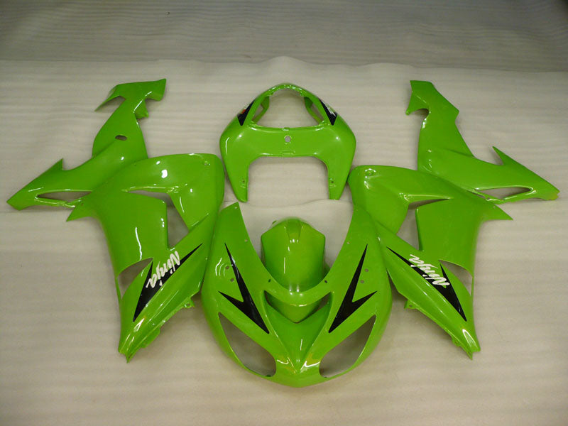 Green and Black Factory Style - NINJA ZX-10R 06-07 Fairing Kit