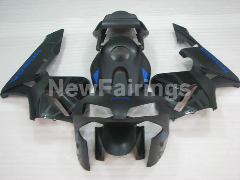 Matte Black with blue decals Factory Style - CBR600RR 03-04 Fairing Kit