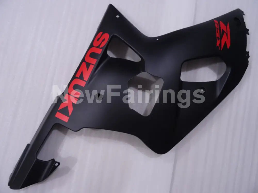 Matte Black with Red Decals Factory Style - GSX-R600 01-03 Fairing Kit