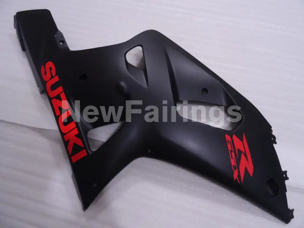 Matte Black with Red Decals Factory Style - GSX-R600 01-03 Fairing Kit
