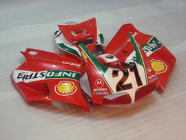 Number 21 Red and White Shell - Ducati 748/916/996/998
