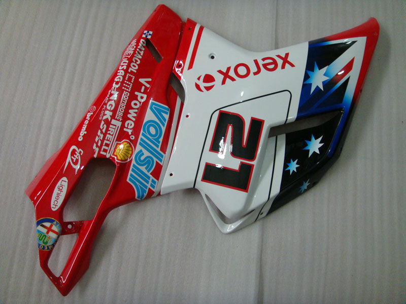 Number 21 Red and White Star - Ducati 1098 07-11 Fairing