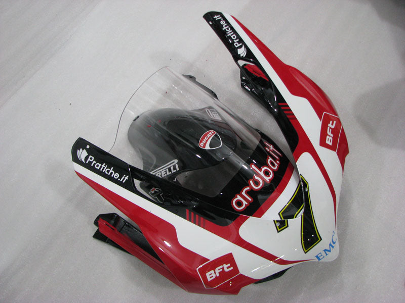 Number 7 Red and White Black PIRELLI - Ducati 1199 Panigale