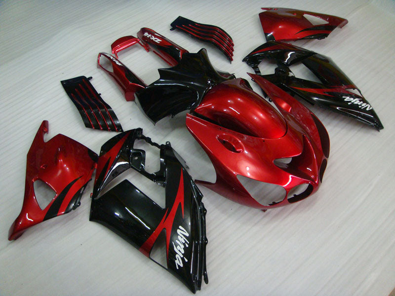 Red and Black Flame - NINJA ZX-14R 06-11 Fairing Kit