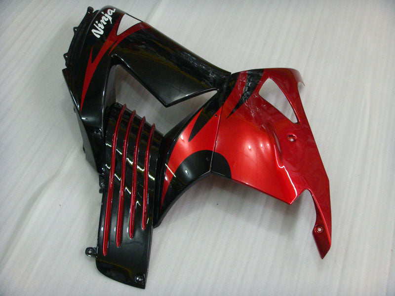 Red and Black Flame - NINJA ZX-14R 06-11 Fairing Kit
