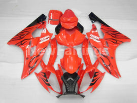 Red and Black Flame- YZF-R6 06-07 Fairing Kit Vehicles & Parts > Vehicle Parts & Accessories > Motor Vehicle Parts >