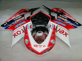 Red and White Black Xerox - Ducati 1098 07-11 Fairing Kit